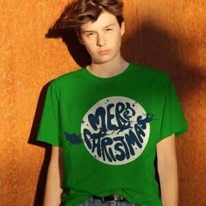 Merry Christmas T-Shirt with Bats – Unique and Playful Christmas Design for